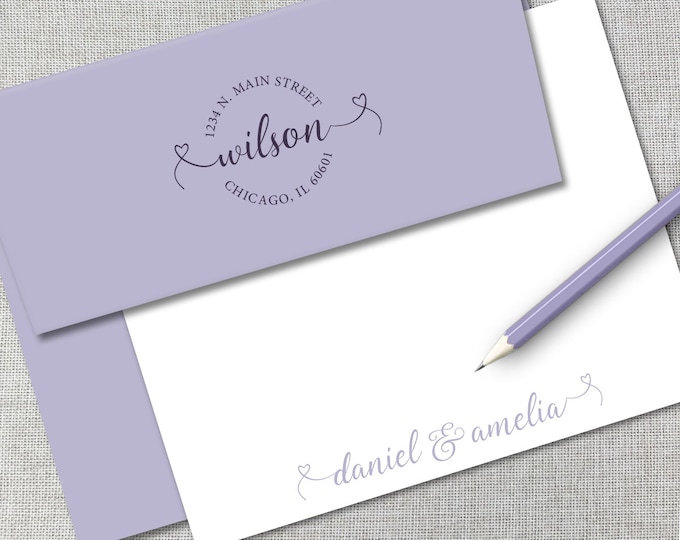 Custom Envelope Return Address Printing / Personalized Envelope Printing / Monogram Return