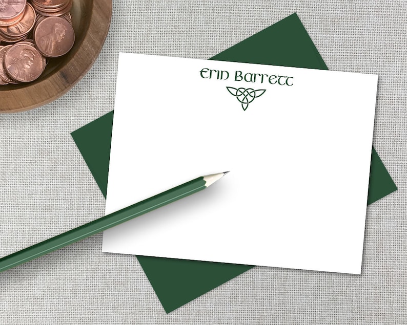 Personalized Stationery / Personalized Celtic Stationary Set / Etsy