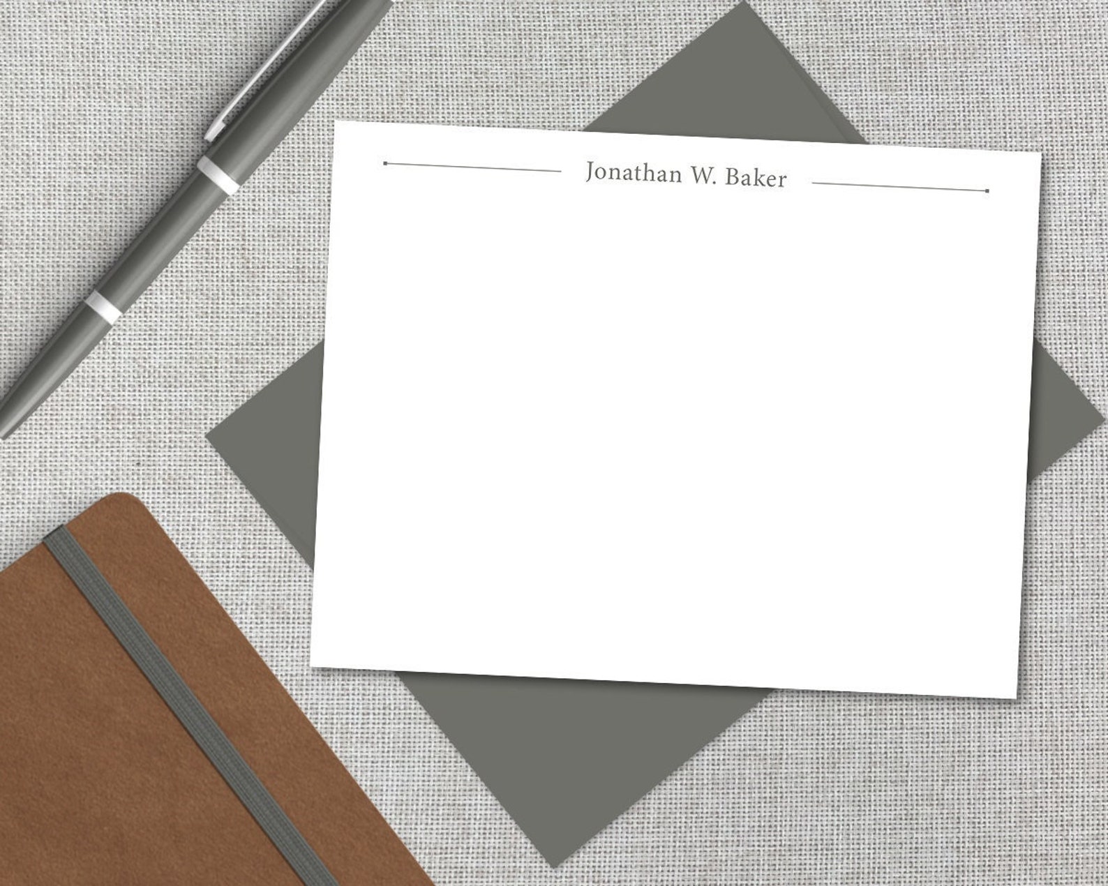 Men's Personalized Stationery / Men's Personalized Stationary Set / Men ...