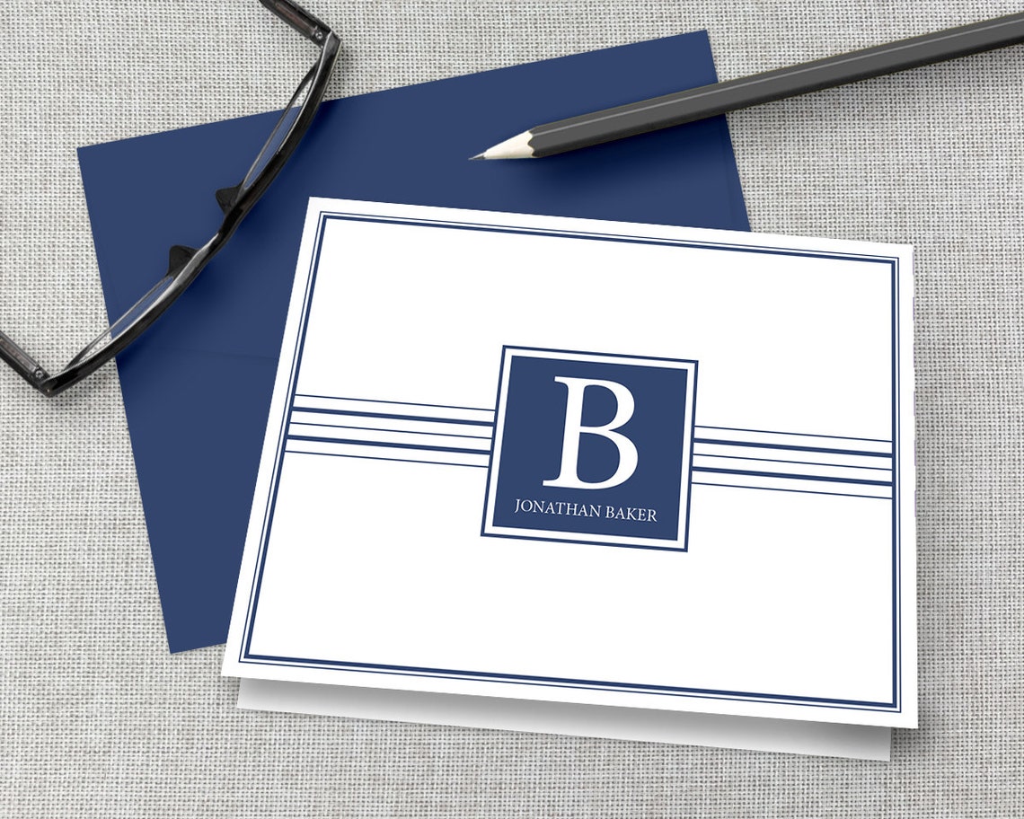 Men's Personalized Stationery / Men's Personalized Etsy