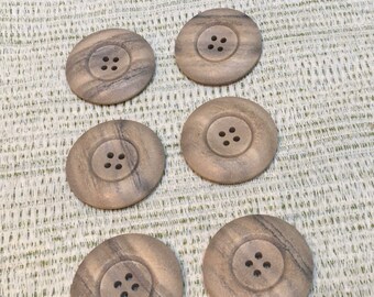 4 Hole Sewing Button Large Coat Buttons Pack of 2 x Giant 2/" Wooden Buttons