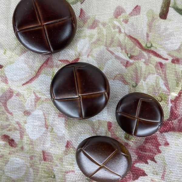Faux Leather Buttons Etsy