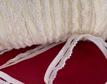 10mm Narrow Lace Trim Ivory great for dolls clothes, lingerie, Luna Lapin etc