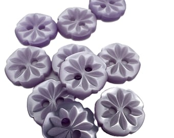 12.5mm or 15mm Soft colour flower shape  Baby/Toy Clothing Buttons =- pack of 10