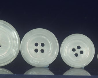 Pearlised White 4 Hole Button in 3 Sizes