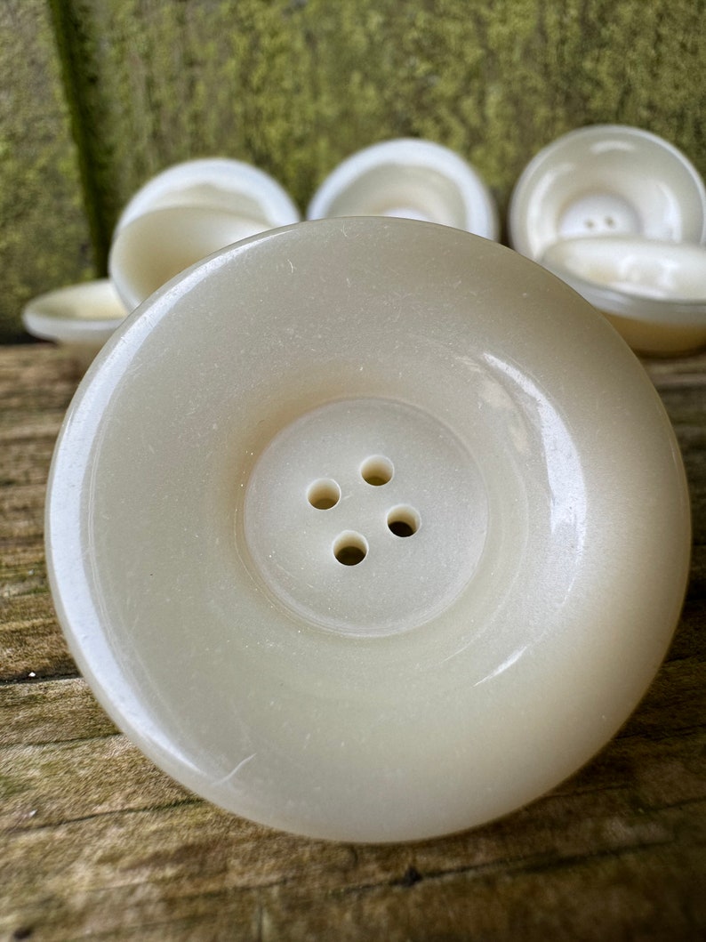 Tonal Buttons 35mm Tonal Cream Buttons - Concave Shape - 4 Hole Sets of 6 or 10 - Etsy