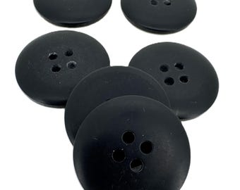 Boutons noirs pour veste, manteaux, tricot, couture, 50 x 25 mm - Utilitaires