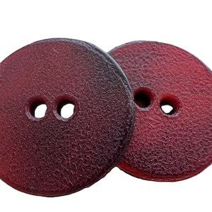 Bouton en polyester rouge foncé scintillant, 23 mm, boutons italiens, neuf