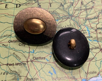 Oval bronze lustre Italian button 23mm x 20mm sets of 5, 6, 8 or 10