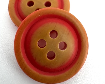 Soft Colour Edge Buttons 20mm and 15mm Set of 10, various colours