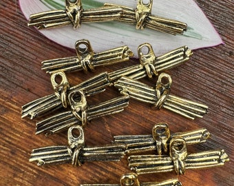 Bundle of Sticks Brass Toggle Button or bar 27mm various buying options - brass buttons - price reduction