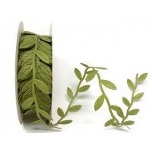 Cut out Olive or Moss Green Cut Out Ribbon 10m card or by metre Standard or Jumbo size