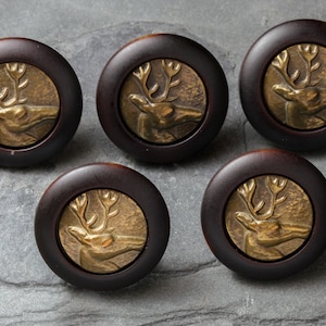 Italian Stag Buttons  20mm or 18mm gorgeous addition to any jacket, cushion or bag - various buying options