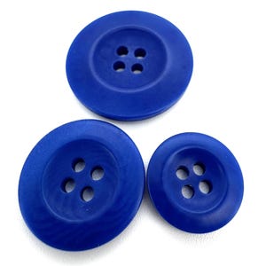 Corozo -  "Tewkesbury" Sustainable Eco Friendly Button in 3 sizes dyed for us in Indigo Blue made in UK