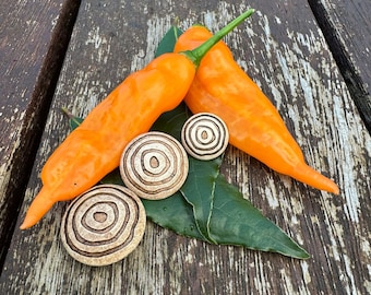 Wood Effect Polyester Italian Shank Button 20mm  or 18mm  - Limited Stock