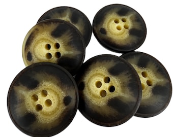 6 x 34mm/54L Large Chunky Mottled 4 hole button