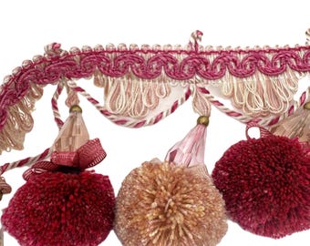 Interlude Pom Pom Trim – 90mm Drop, Polyester, Opulent Style