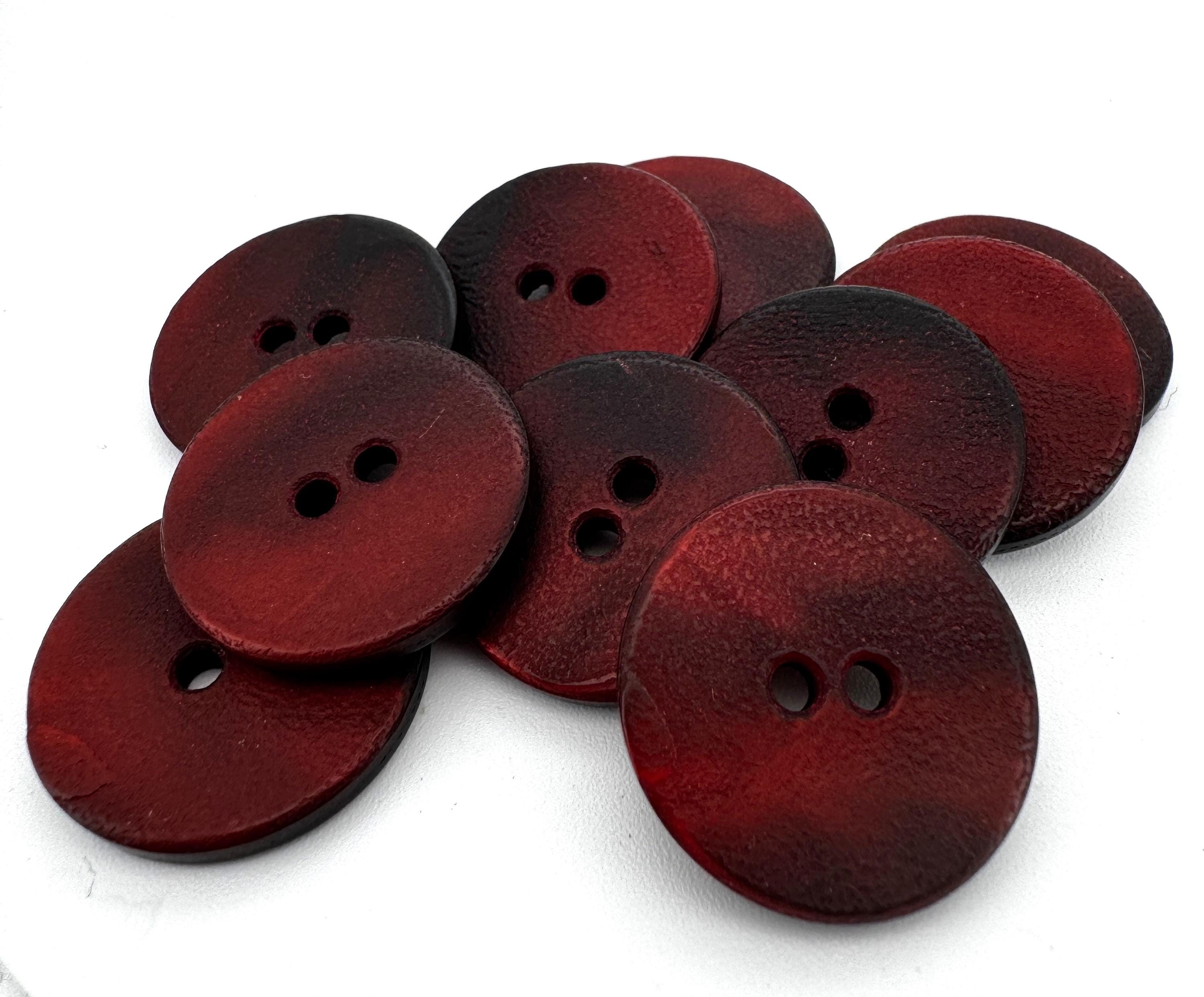 Deep Red Shimmer Polyester Button, 23mm, Italian Buttons - Etsy Australia