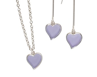 Hjärthalsband Violett
