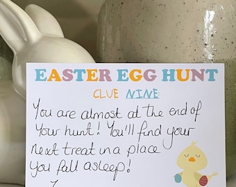 Carte indizio per la caccia alle uova di Pasqua: scrivi i tuoi indizi, confezione da 10