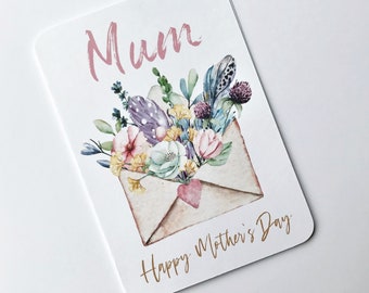 Mother's Day - Happy Mother's Day - Mum, Mother, Mom, Nanny OR choose any name *QUICK dispatch* Mother's Day card