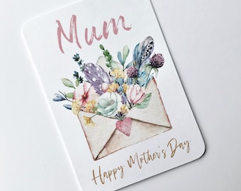 Mother's Day - Happy Mother's Day - Mum, Mother, Mom, Nanny OR choose any name *QUICK dispatch* Mother's Day card