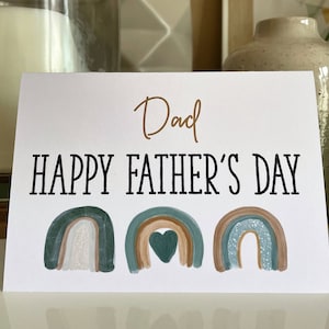 Vaderdag - Fijne Vaderdag - papa, papa, opa OF kies een naam *GRATIS verzending in het VK* Rainbow