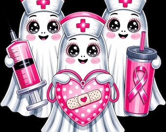 Pink Nurse Ghost Breast Cancer Png