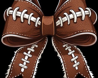 Football Coquette Bow PNG - Touchdown Stil!