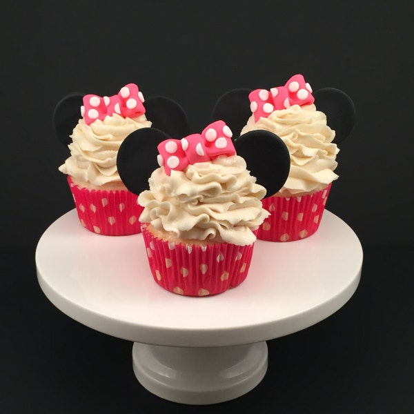 Minnie Mouse Cupcake Toppers (Fondant)