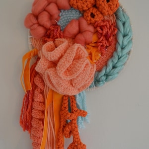 Orange coral reef wall art