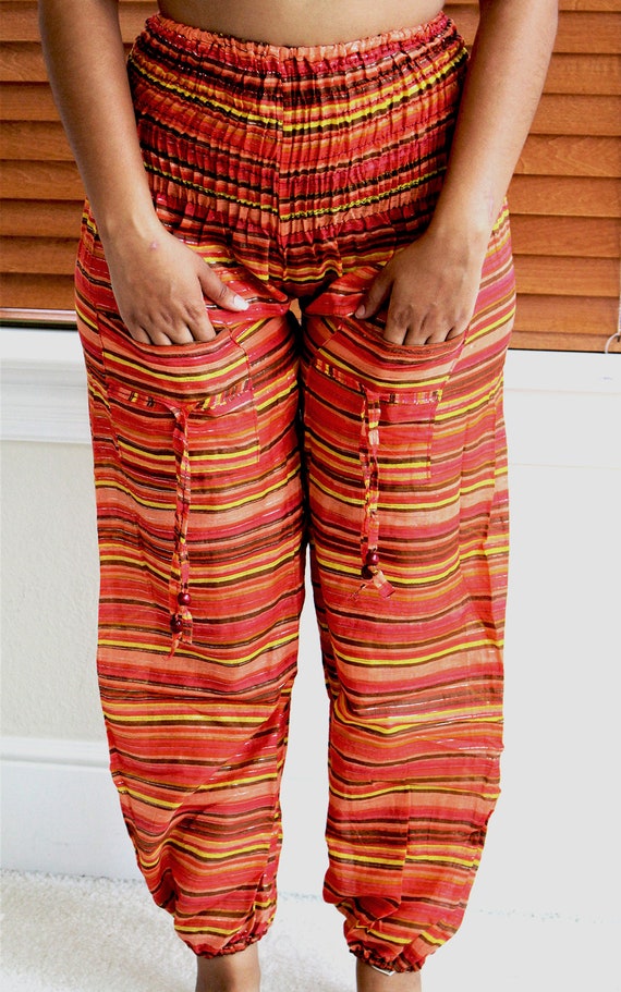 striped hippie pants