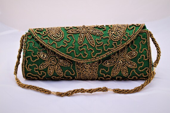 embroidered purse