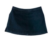 Y2K Indigo Blue Cotton Denim Mini Skort Medium