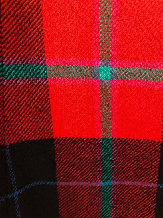 90s Jeremy Scott Official Red & Black Plaid Wool … - image 6