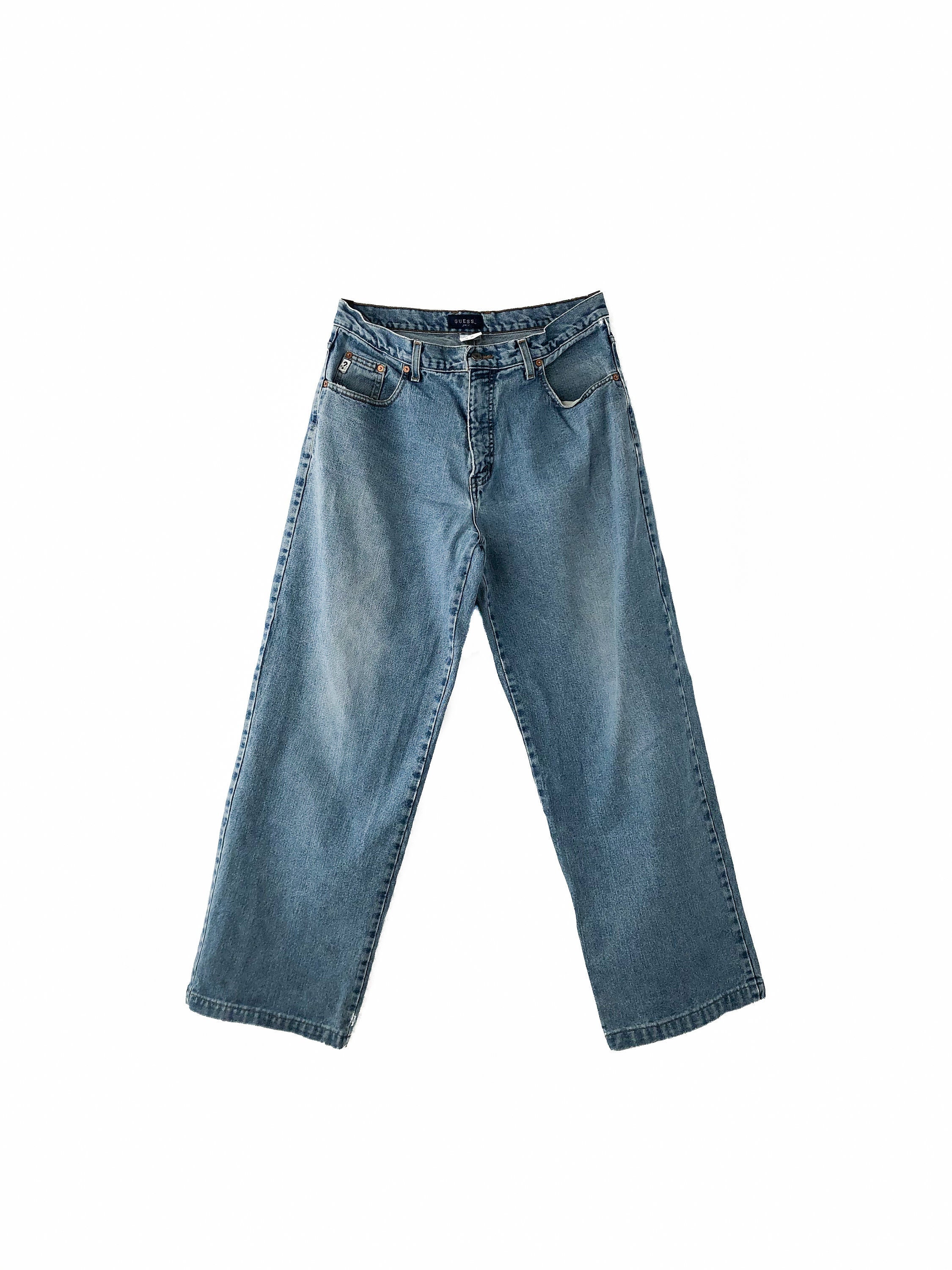 Iconic Y2K Era Blue Jeans With Wide Fit 