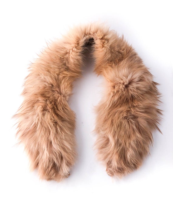 50s Gorgeous Soft Fox Fur Brown Satin-lined Red C… - image 3