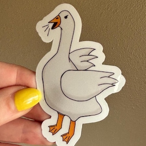 Grumpy Goose Sticker | High Quality Vinyl | Scratch Resistant, Waterproof, and Weatherproof
