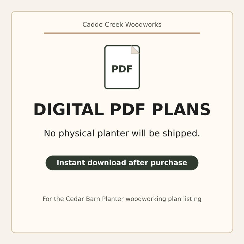 Cedar Barn Planter Box Plans, Outdoor DIY Woodworking PDF, Digital ...