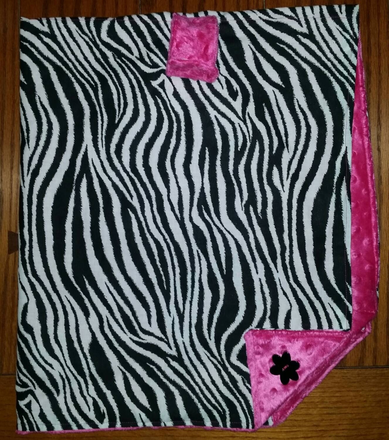 ON CLEARANCE! Zebra Print Pink Minky Handmade Infant Car Seat