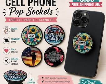Sublimated Pop Sockets | Cell Phone, Tablet, Phone Case