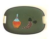 Vintage Olive Green Serving Tray