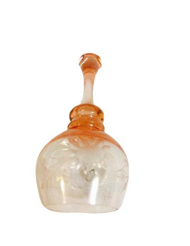 Krosno Pink Etched Hand Blown Crystal Bell Made in Poland Etsy