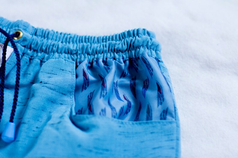 Banani Fashion Blue Viscose 80s Style Pants Retro Street Womens Trousers Love 80s Jogging Pants