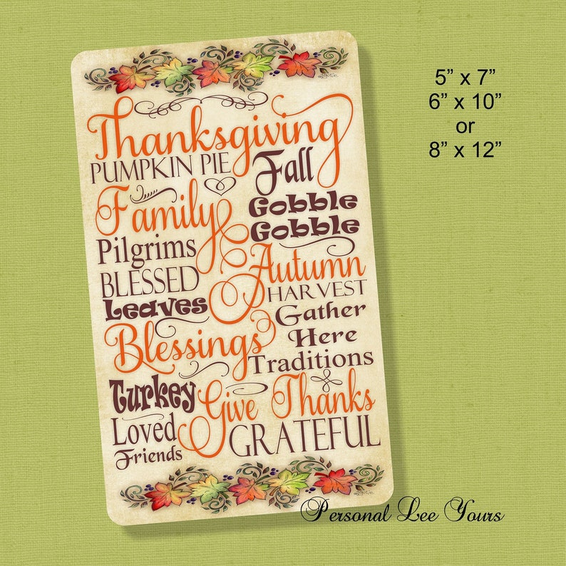 3 Sizes Lightweight Metal Wreath Sign Thanksgiving Subway Art Adhesive Mounts Included