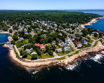 Magnolia Coast Gloucester Massachusetts 16" X 20" Frameable Aerial Photograph