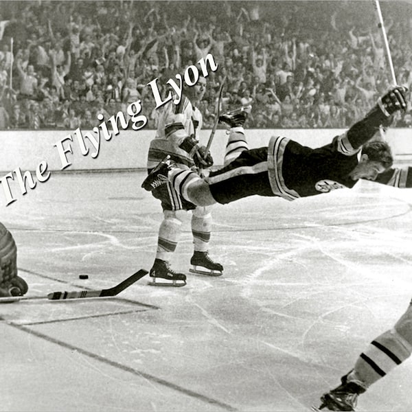 Bobby Orr Famous Flying Winning Goal Boston Bruins Hockey 16" X 20" Frameable Photograph