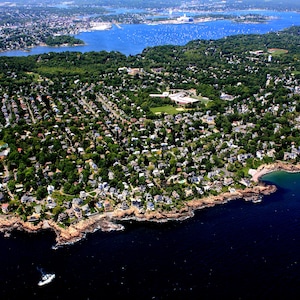 Marblehead Davereux Rock Massachusetts 16&quot; X 20&quot; Frameable Aerial Photograph