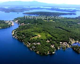 Paugus Bay Plummer Point Laconia Lake Winnipesaukee NH 16" X 20" Frameable Aerial Photograph