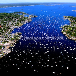 Marblehead Massachusetts Inner Harbor 16&quot; X 20&quot; Frameable Aerial Photograph by Todd Lyon